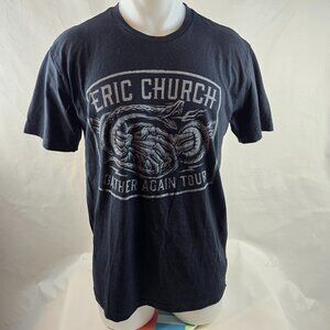Eric Church T Shirt Mens Large Black Gather Again Tour Country Music Tee Snake